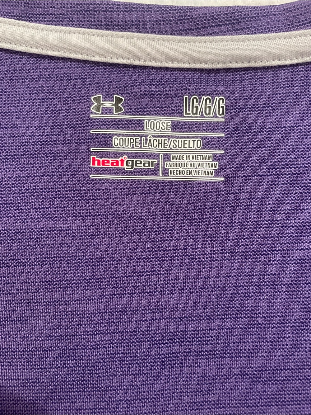 Under Armour Women's Heather Purple V-Neck Short Sleeve Performance Tee - Picture 2 of 7